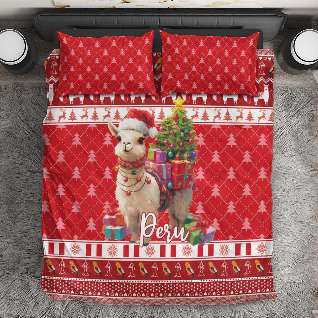 Peru Christmas Bedding Set Peruvian Alpaca Feliz Navidad - Wonder Print Shop