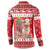 Peru Christmas Button Sweatshirt Peruvian Alpaca Feliz Navidad - Wonder Print Shop