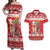 Peru Christmas Couples Matching Off Shoulder Maxi Dress and Hawaiian Shirt Peruvian Alpaca Feliz Navidad - Wonder Print Shop