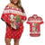 Peru Christmas Couples Matching Off Shoulder Short Dress and Hawaiian Shirt Peruvian Alpaca Feliz Navidad - Wonder Print Shop