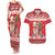 Peru Christmas Couples Matching Tank Maxi Dress and Hawaiian Shirt Peruvian Alpaca Feliz Navidad - Wonder Print Shop