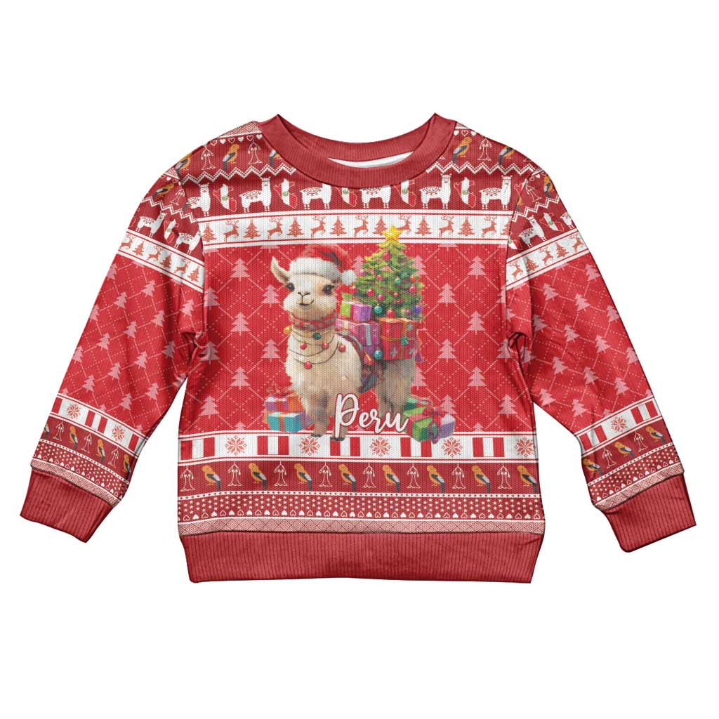 Peru Christmas Kid Ugly Christmas Sweater Peruvian Alpaca Feliz Navidad - Wonder Print Shop