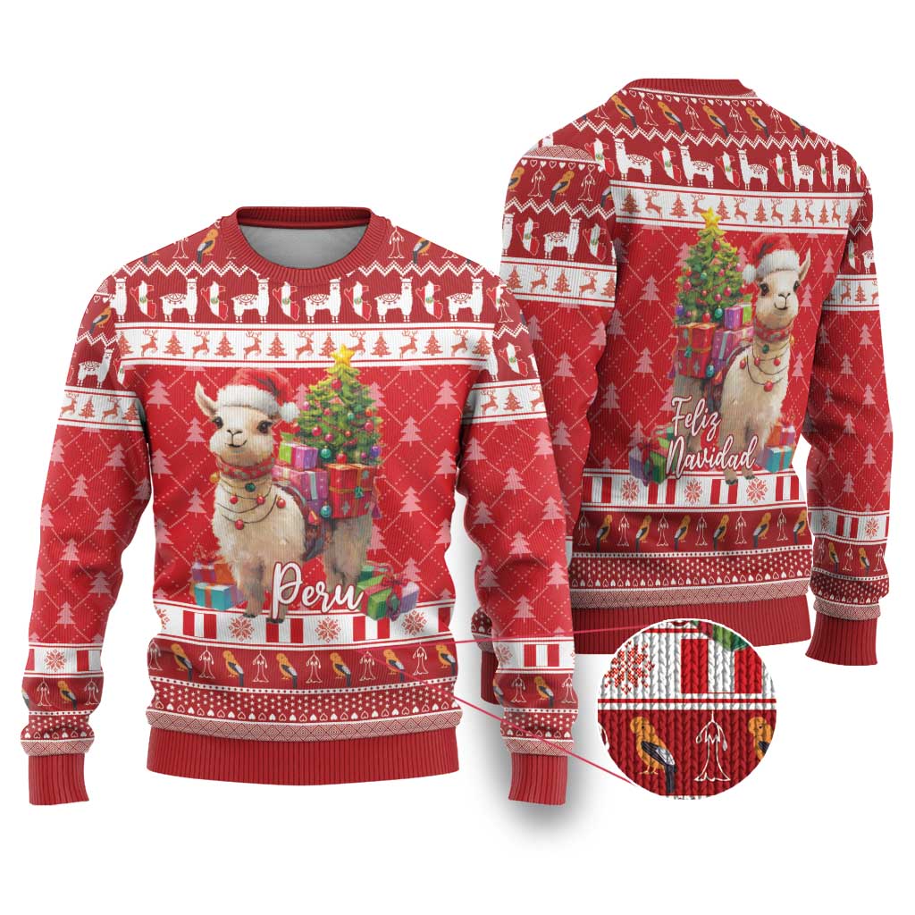 Peru Christmas Ugly Christmas Sweater Peruvian Alpaca Feliz Navidad - Wonder Print Shop