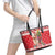 Peru Christmas Leather Tote Bag Peruvian Alpaca Feliz Navidad - Wonder Print Shop