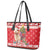 Peru Christmas Leather Tote Bag Peruvian Alpaca Feliz Navidad - Wonder Print Shop