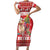 Peru Christmas Short Sleeve Bodycon Dress Peruvian Alpaca Feliz Navidad - Wonder Print Shop