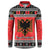 Albania Christmas Button Sweatshirt Albanian Eagle Gezuar Krishtlindja - Wonder Print Shop