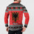 Albania Christmas Button Sweatshirt Albanian Eagle Gezuar Krishtlindja - Wonder Print Shop