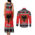 Albania Christmas Couples Matching Tank Maxi Dress and Long Sleeve Button Shirt Albanian Eagle Gezuar Krishtlindja - Wonder Print Shop