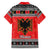 Albania Christmas Family Matching Long Sleeve Bodycon Dress and Hawaiian Shirt Albanian Eagle Gezuar Krishtlindja - Wonder Print Shop