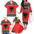 Albania Christmas Family Matching Off The Shoulder Long Sleeve Dress and Hawaiian Shirt Albanian Eagle Gezuar Krishtlindja - Wonder Print Shop