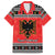 Albania Christmas Family Matching Off The Shoulder Long Sleeve Dress and Hawaiian Shirt Albanian Eagle Gezuar Krishtlindja - Wonder Print Shop