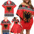 Albania Christmas Family Matching Off Shoulder Short Dress and Hawaiian Shirt Albanian Eagle Gezuar Krishtlindja - Wonder Print Shop