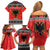 Albania Christmas Family Matching Off Shoulder Short Dress and Hawaiian Shirt Albanian Eagle Gezuar Krishtlindja - Wonder Print Shop