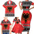 Albania Christmas Family Matching Short Sleeve Bodycon Dress and Hawaiian Shirt Albanian Eagle Gezuar Krishtlindja - Wonder Print Shop