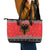 Albania Christmas Leather Tote Bag Albanian Eagle Gezuar Krishtlindja - Wonder Print Shop