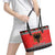 Albania Christmas Leather Tote Bag Albanian Eagle Gezuar Krishtlindja - Wonder Print Shop