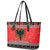 Albania Christmas Leather Tote Bag Albanian Eagle Gezuar Krishtlindja - Wonder Print Shop