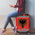 Albania Christmas Luggage Cover Albanian Eagle Gezuar Krishtlindja - Wonder Print Shop