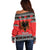 Albania Christmas Off Shoulder Sweater Albanian Eagle Gezuar Krishtlindja - Wonder Print Shop