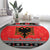 Albania Christmas Round Carpet Albanian Eagle Gezuar Krishtlindja