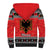 Albania Christmas Sherpa Hoodie Albanian Eagle Gezuar Krishtlindja - Wonder Print Shop