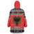 Albania Christmas Wearable Blanket Hoodie Albanian Eagle Gezuar Krishtlindja