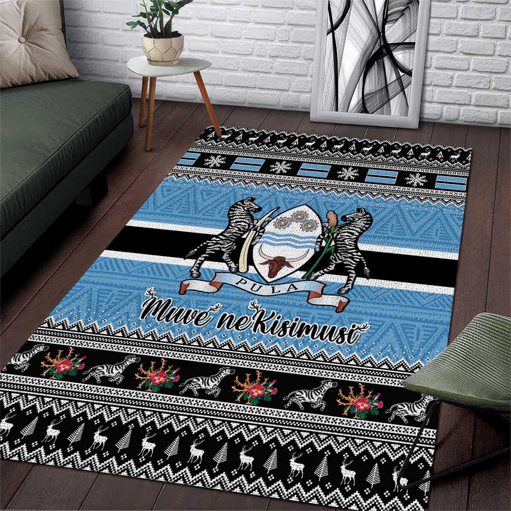 Botswana Christmas Area Rug Coat Of Arms Muve neKisimusi