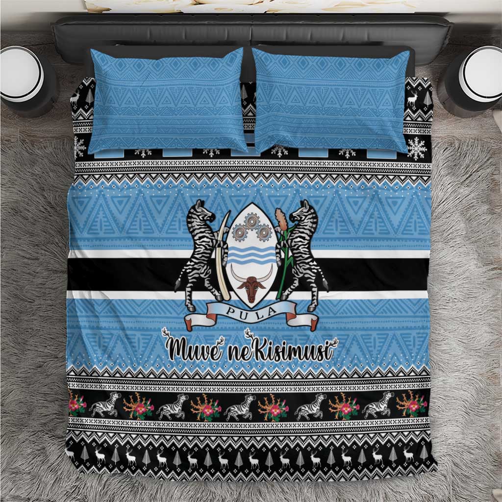 Botswana Christmas Bedding Set Coat Of Arms Muve neKisimusi - Wonder Print Shop