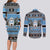 Botswana Christmas Couples Matching Long Sleeve Bodycon Dress and Long Sleeve Button Shirt Coat Of Arms Muve neKisimusi - Wonder Print Shop