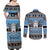 Botswana Christmas Couples Matching Off Shoulder Maxi Dress and Long Sleeve Button Shirt Coat Of Arms Muve neKisimusi - Wonder Print Shop