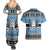 Botswana Christmas Couples Matching Summer Maxi Dress and Hawaiian Shirt Coat Of Arms Muve neKisimusi - Wonder Print Shop