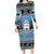 Botswana Christmas Family Matching Long Sleeve Bodycon Dress and Hawaiian Shirt Coat Of Arms Muve neKisimusi - Wonder Print Shop