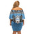 Botswana Christmas Off Shoulder Short Dress Coat Of Arms Muve neKisimusi - Wonder Print Shop