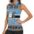 Botswana Christmas Women Sleeveless Polo Shirt Coat Of Arms Muve neKisimusi - Wonder Print Shop