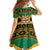 Jamaica Christmas Kid Short Sleeve Dress Coat Of Arms Merri Crissmuss - Wonder Print Shop