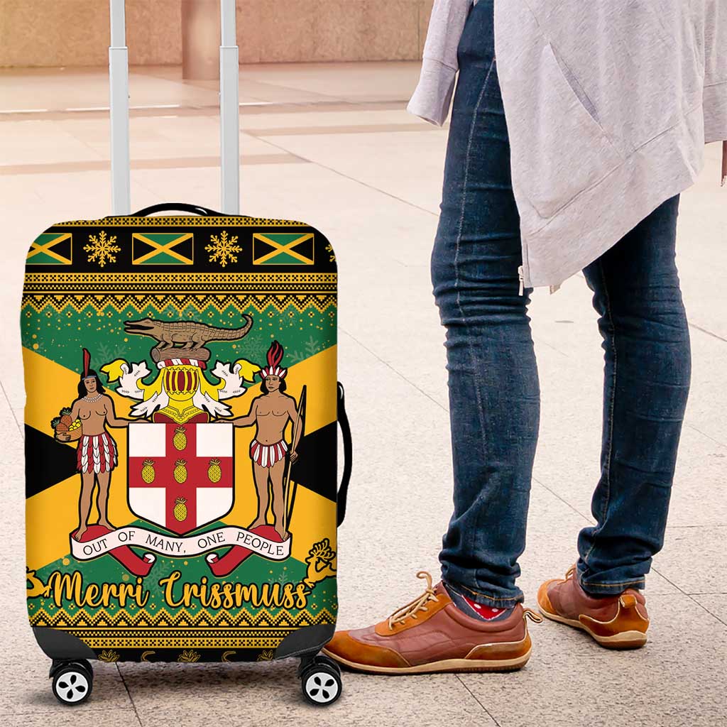 Jamaica Christmas Luggage Cover Coat Of Arms Merri Crissmuss