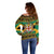 Jamaica Christmas Off Shoulder Sweater Coat Of Arms Merri Crissmuss - Wonder Print Shop