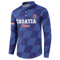 Custom Croatia Football Button Sweatshirt Come On Vatreni - Wonder Print Shop