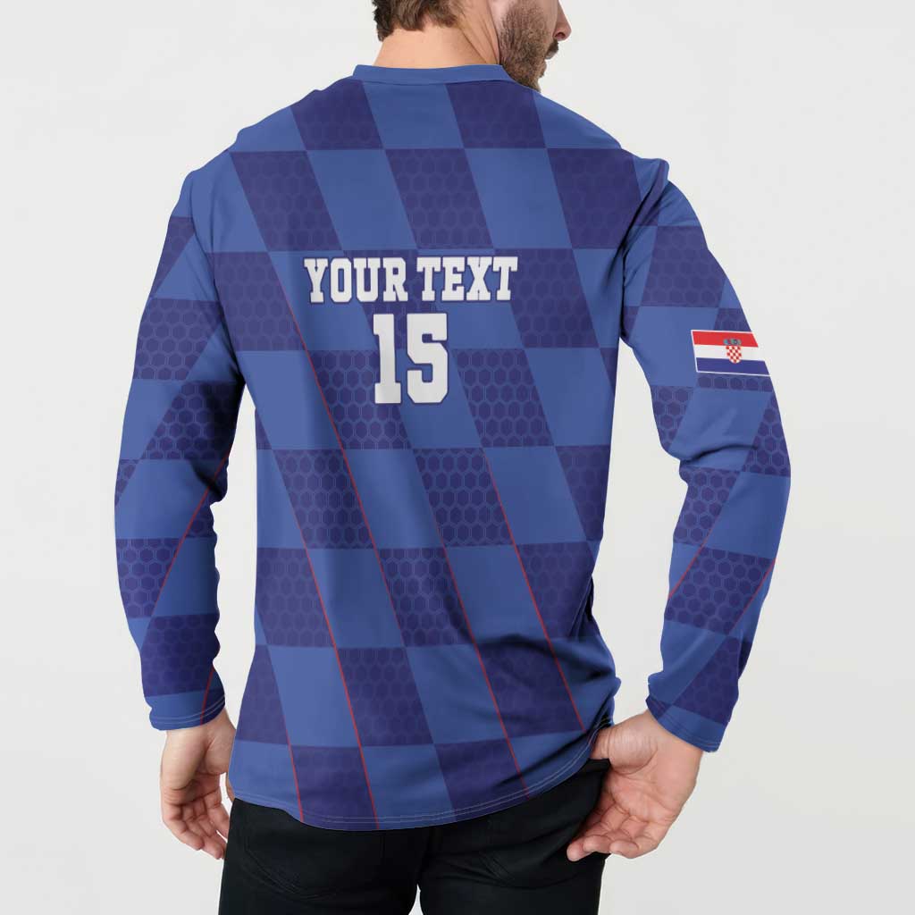 Custom Croatia Football Button Sweatshirt Come On Vatreni - Wonder Print Shop