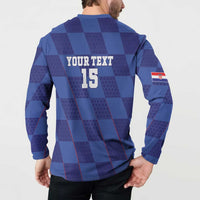 Custom Croatia Football Button Sweatshirt Come On Vatreni - Wonder Print Shop