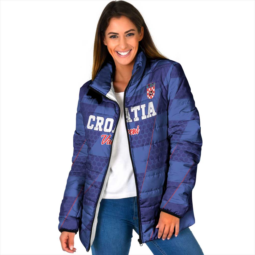 Custom Croatia Football Padded Jacket Come On Vatreni - Wonder Print Shop