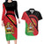 Personalised Malawi Couples Matching Long Sleeve Bodycon Dress and Hawaiian Shirt Coat Of Arms - Flag Style