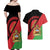 Personalised Malawi Couples Matching Off Shoulder Maxi Dress and Hawaiian Shirt Coat Of Arms - Flag Style