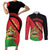 Personalised Malawi Couples Matching Short Sleeve Bodycon Dress and Long Sleeve Button Shirt Coat Of Arms - Flag Style