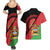 Personalised Malawi Couples Matching Summer Maxi Dress and Hawaiian Shirt Coat Of Arms - Flag Style