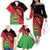 Personalised Malawi Family Matching Off The Shoulder Long Sleeve Dress and Hawaiian Shirt Coat Of Arms - Flag Style