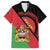 Personalised Malawi Family Matching Off The Shoulder Long Sleeve Dress and Hawaiian Shirt Coat Of Arms - Flag Style