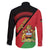 Personalised Malawi Family Matching Off The Shoulder Long Sleeve Dress and Hawaiian Shirt Coat Of Arms - Flag Style