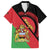 Personalised Malawi Family Matching Off Shoulder Maxi Dress and Hawaiian Shirt Coat Of Arms - Flag Style - Wonder Print Shop